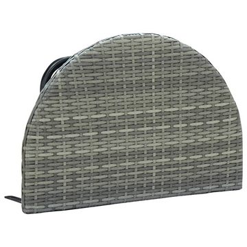 furnicato Gartentisch Balkontisch Grau 60x60x40 cm Poly Rattan