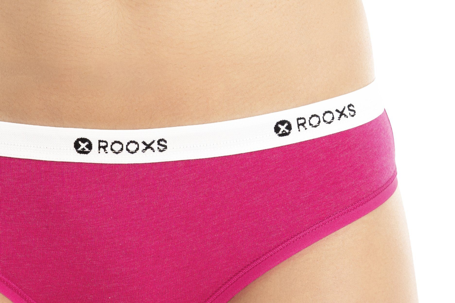 ROOXS (3-St) Tanga String Baumwolle Damen Pink Tanga Unterwäsche Unterhosen