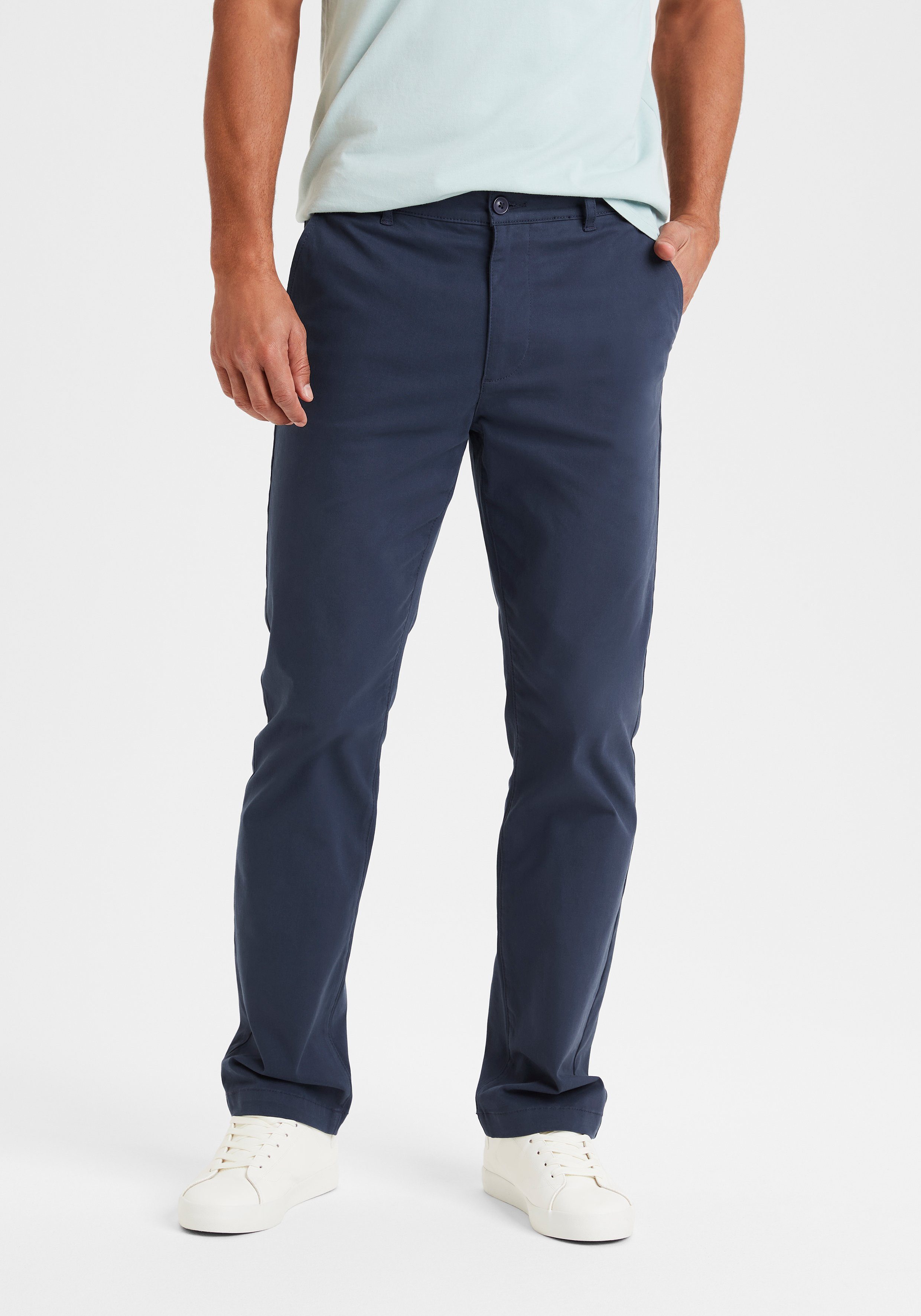 H.I.S Chinohose Straight-fit aus elastischer Baumwoll-Qualität navy