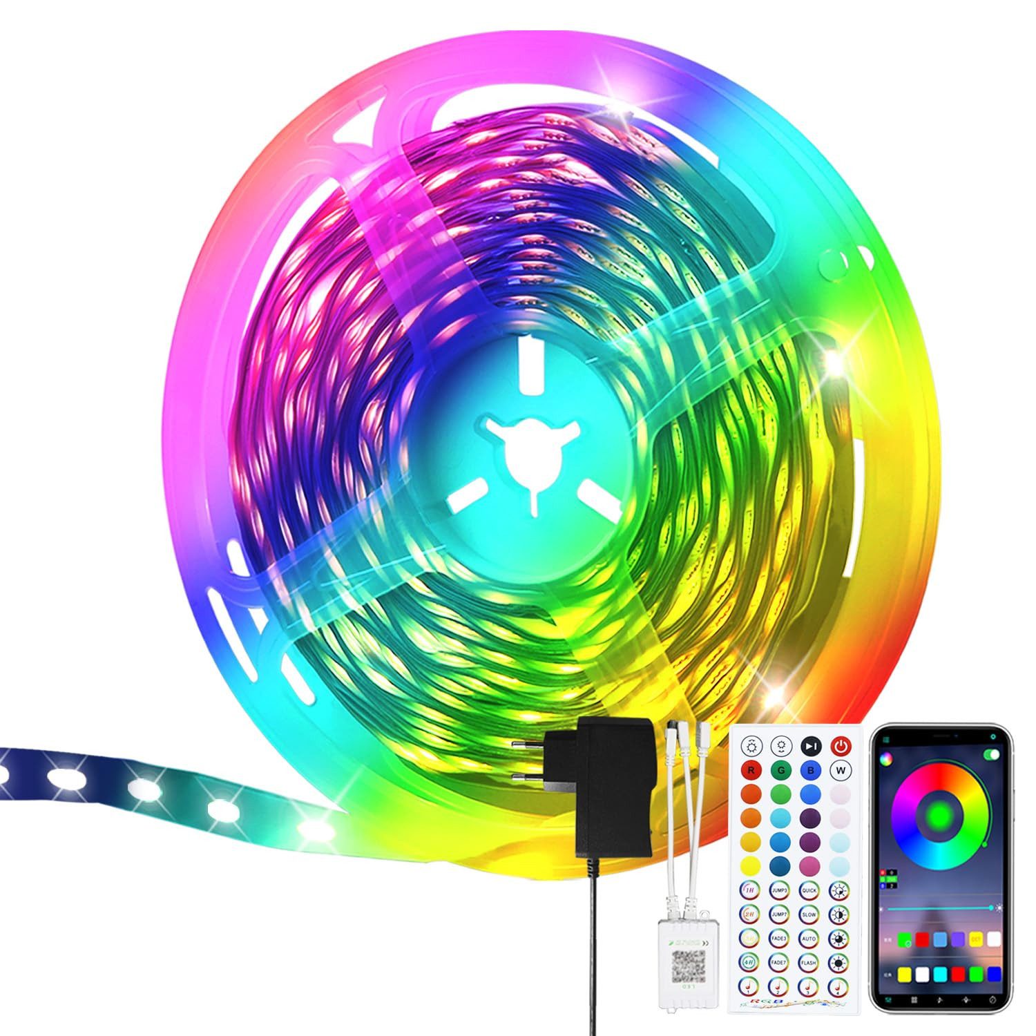 Nettlife LED Stripe Selbstklebend RGB APP-Steuerung günstig online kaufen