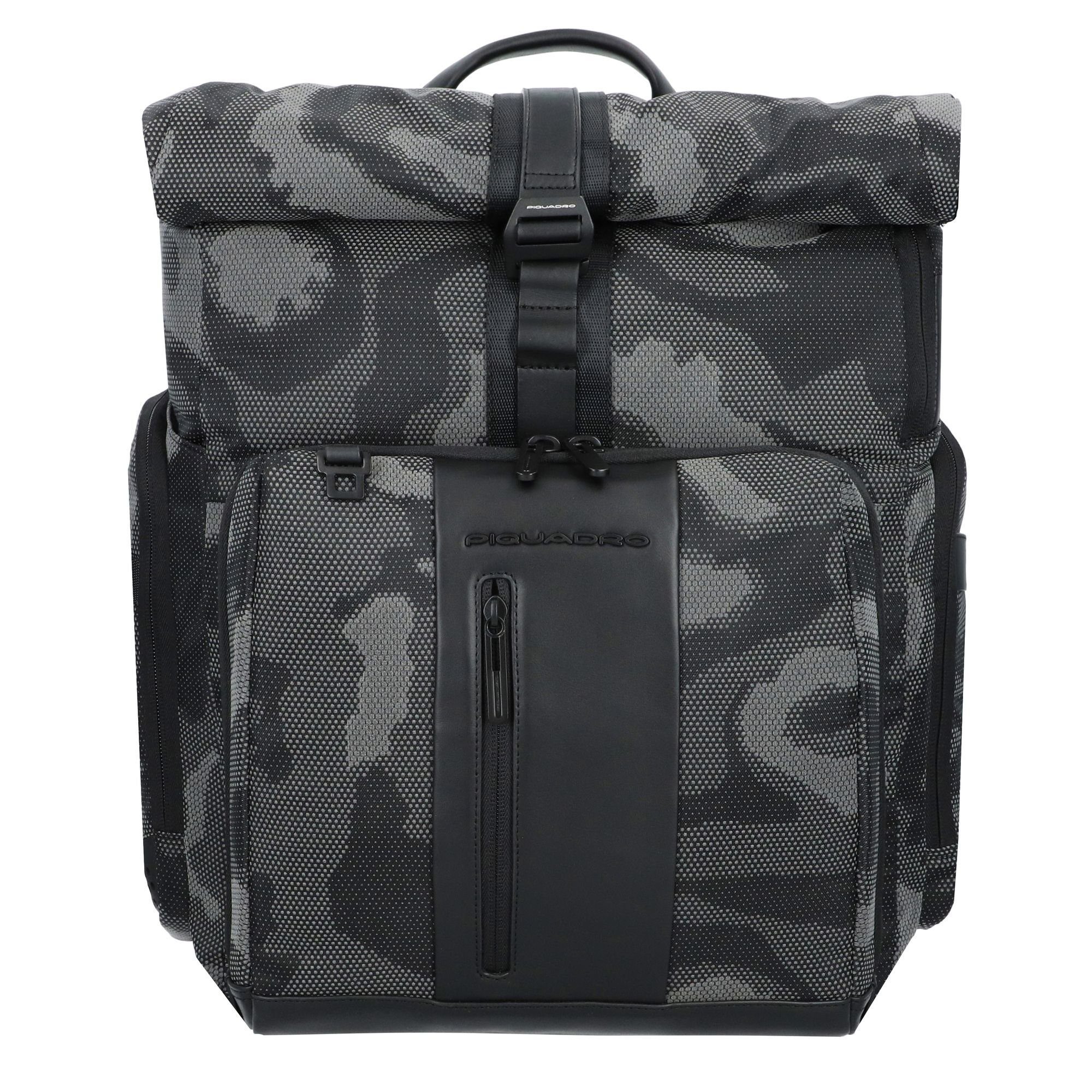 Piquadro Daypack Brief 2, black Nylon camouflage