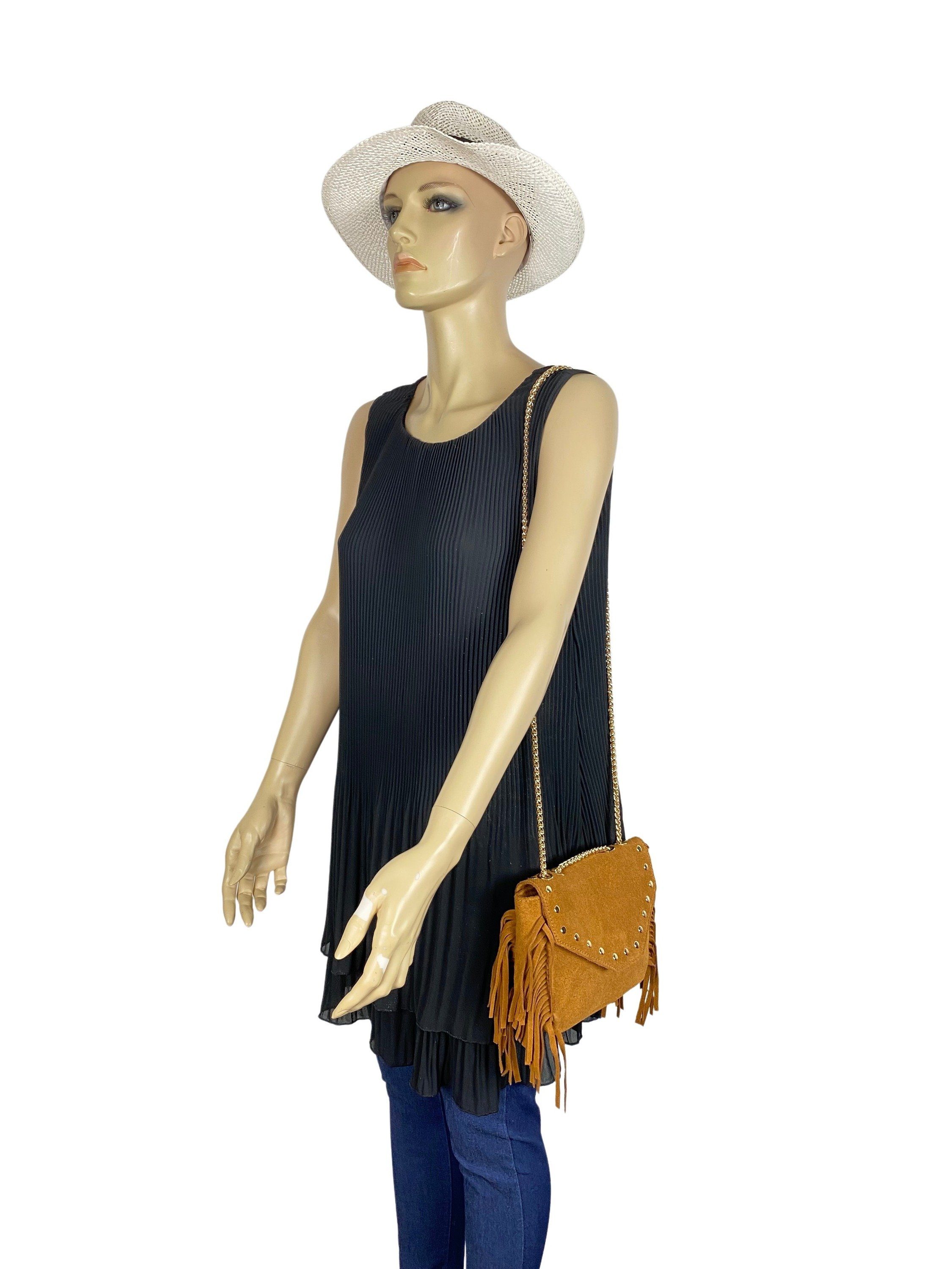 COLLEZIONE ALESSANDRO Umhängetasche Mini-Jesse, aus Wildleder mit Fransen – Bild 5 von 5
