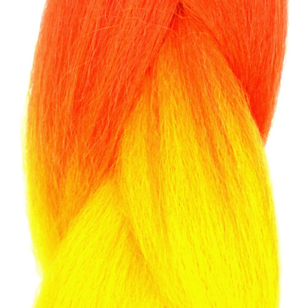 4-farbig Flechthaar - Pack Jumbo Zöpfe BRAIDS! Dunkles Mint MyBraids Weinrot Kunsthaar-Extension - Dunkles Orange Braids 3er im 2-DY Gelb - YOUR Helles