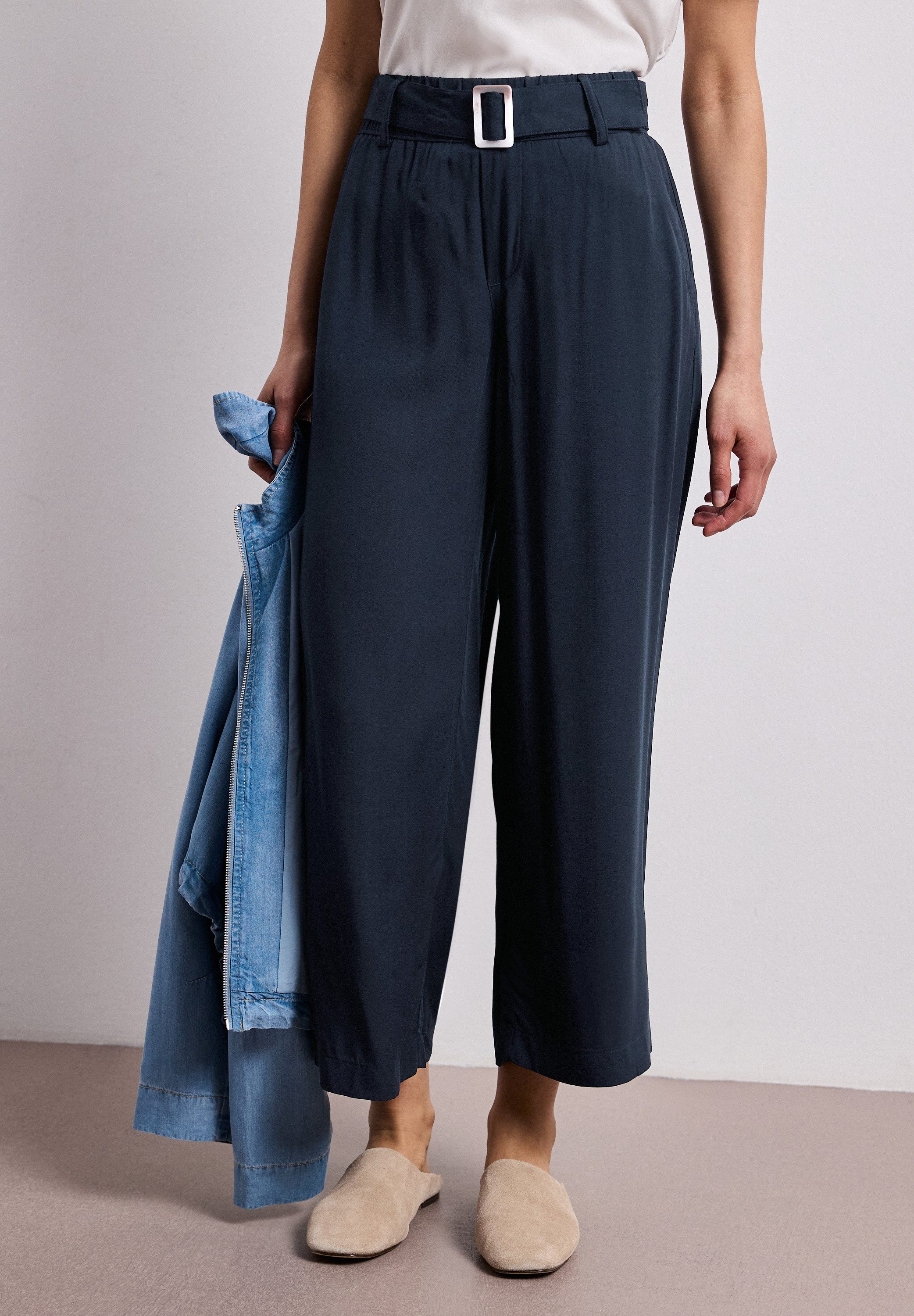 STREET ONE Stoffhose mit Gürtel