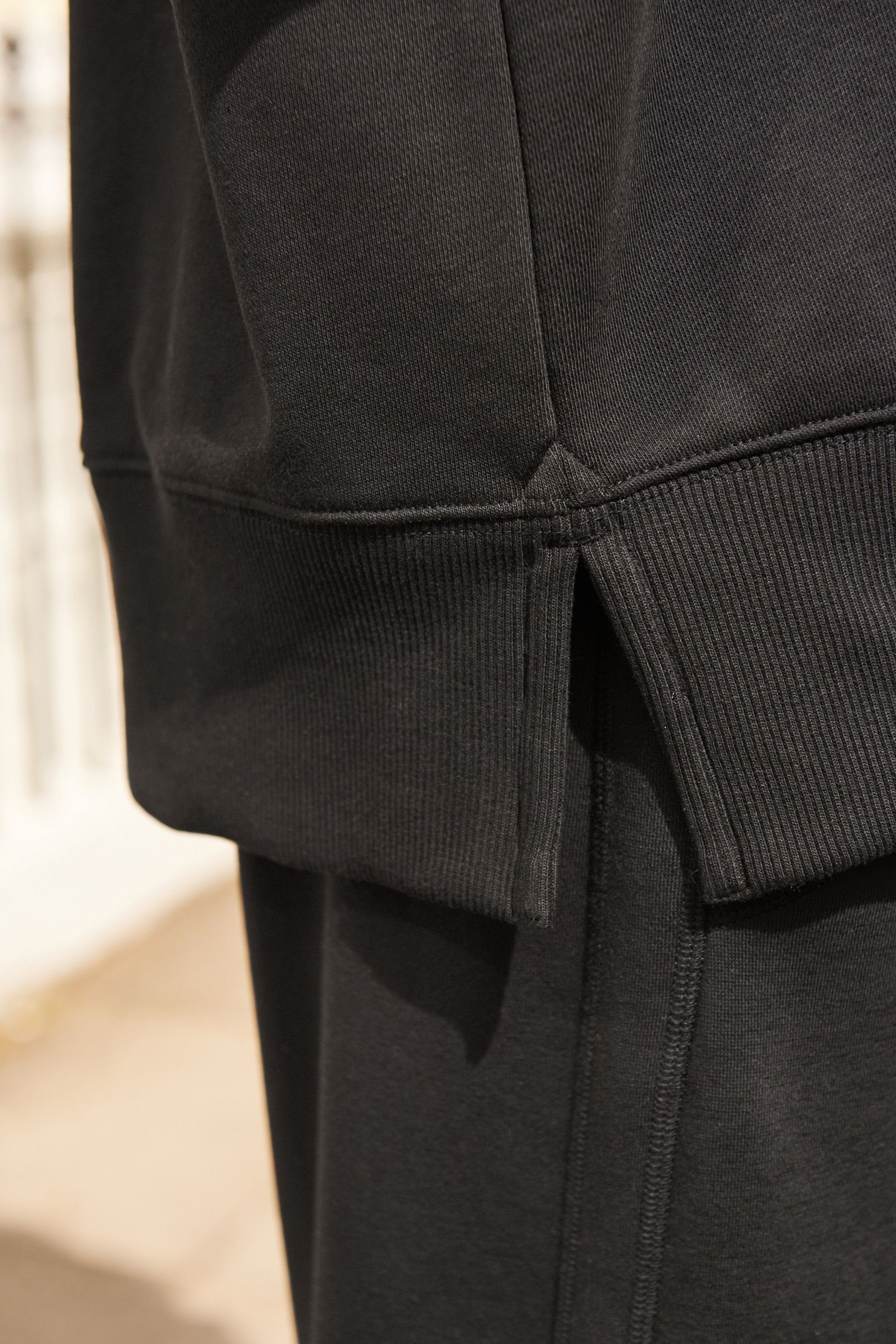 Next Longsweatshirt Angerautes Relaxed Fit Oversized-Sweatshirt (1-tlg)