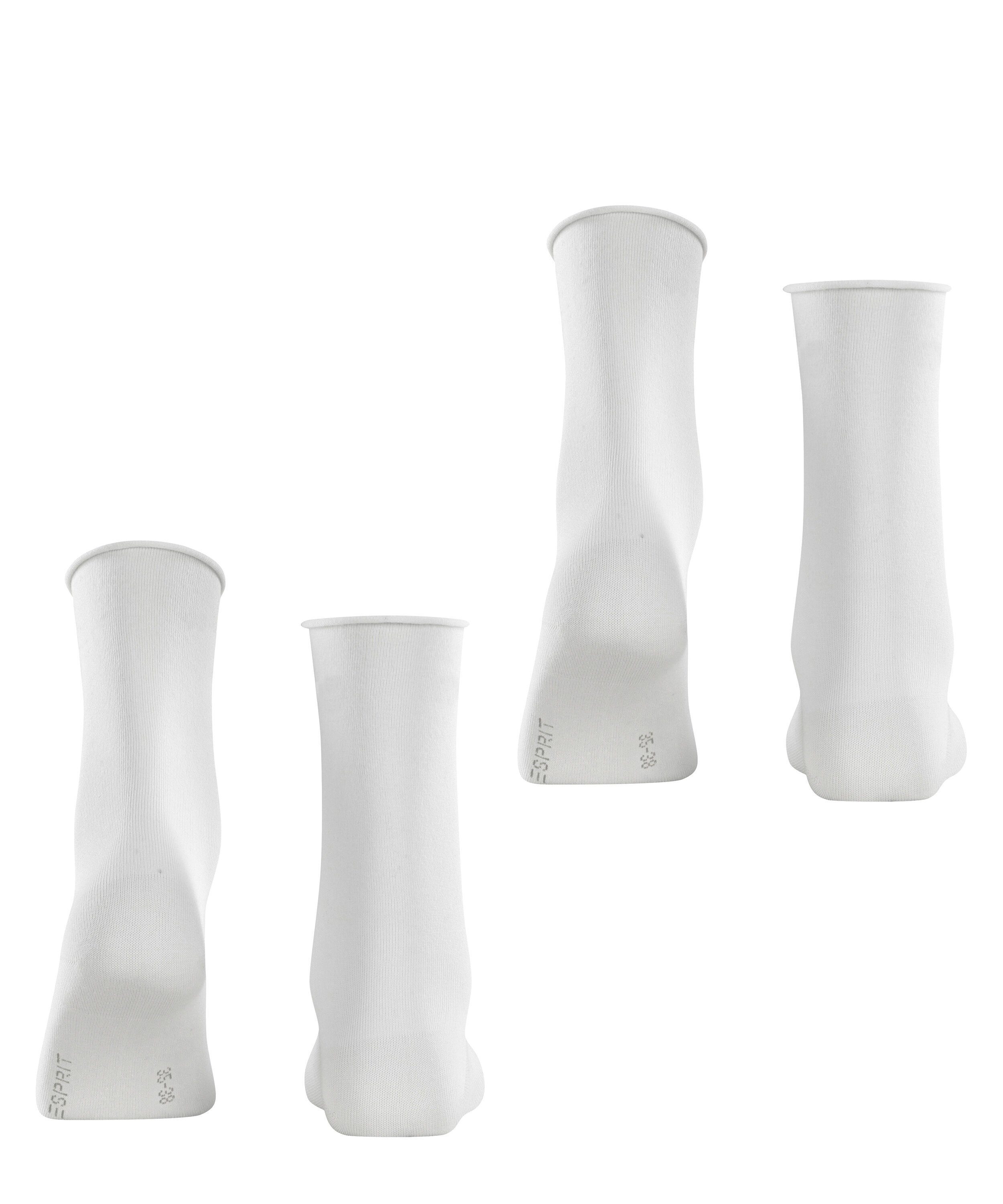 Esprit Socken Basic Pure 2-Pack Socken mit hohem Baumwollanteil (2-Paar) mit hohem Baumwollanteil