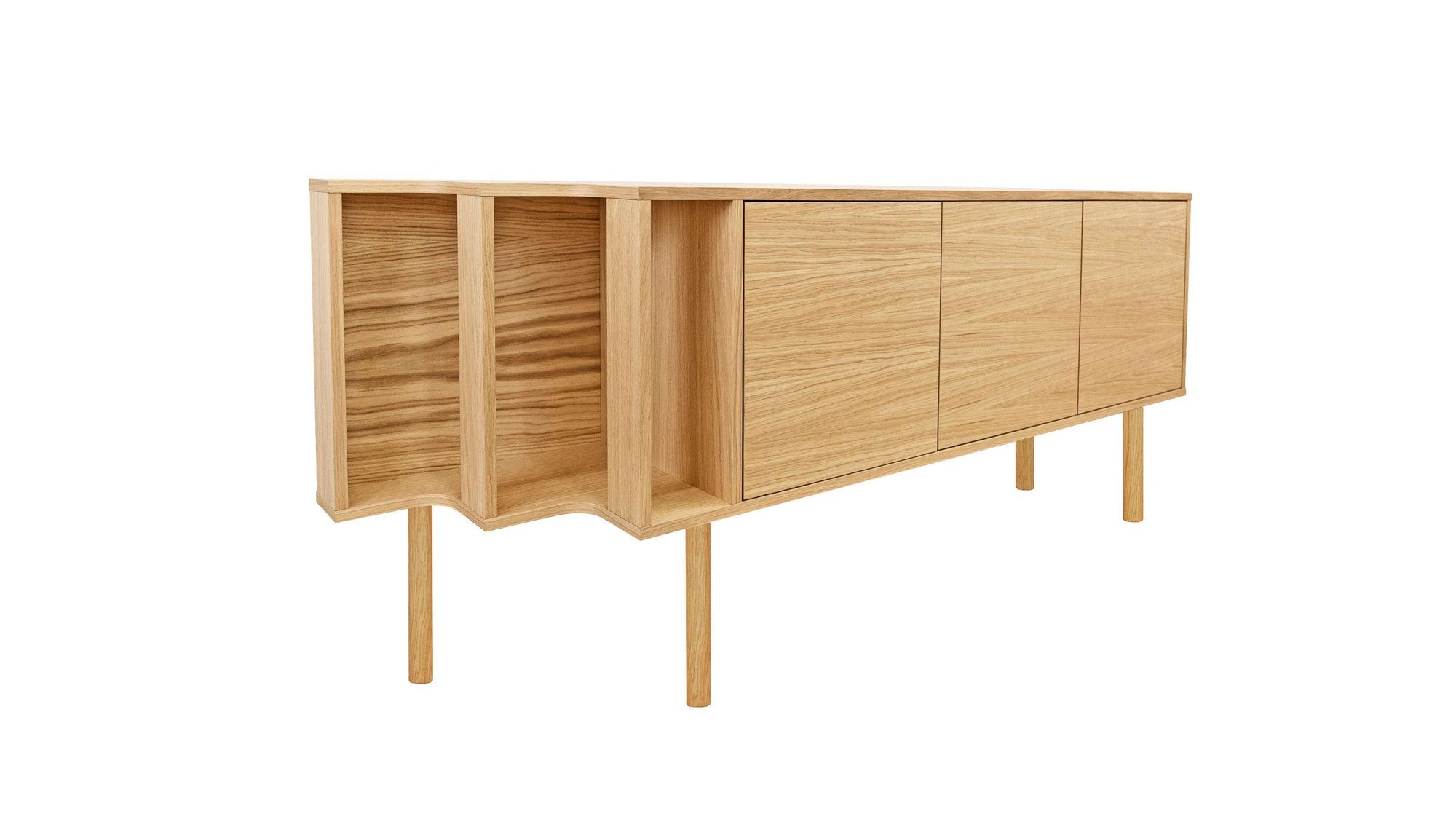 Woodman Sideboard Shift, mit Echtholzfurnier aus Eiche, Breite 189 cm, mit Push-to-Open, FSC®