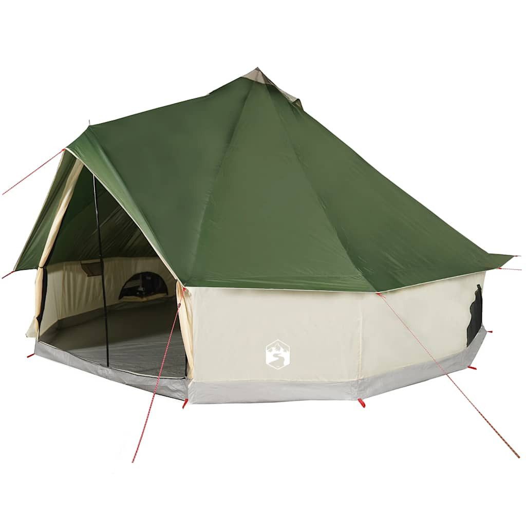 vidaXL Tipi-Zelt Tipi-Familienzelt 8 Personen Grün Wasserdicht, (1 tlg)
