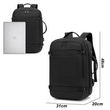 TAN.TOMI Laptoprucksack Laptop Rucksack Herren mit USB-Ladeanschluss Rucksack, für 15,6" Laptop Schulrucksack Multifunktion Business Notebook Tasche