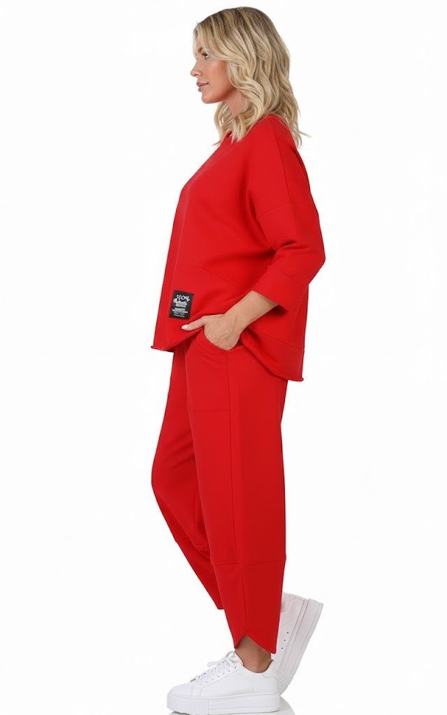 simaranda Jogginganzug Damen Jogginganzug 6172 36-42 Rot