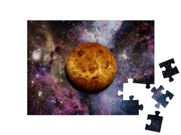 puzzleYOU Puzzle Sonnensystem Venus mit funkelnden Sternen, 48 Puzzleteile, puzzleYOU-Kollektionen Weltraum, Universum