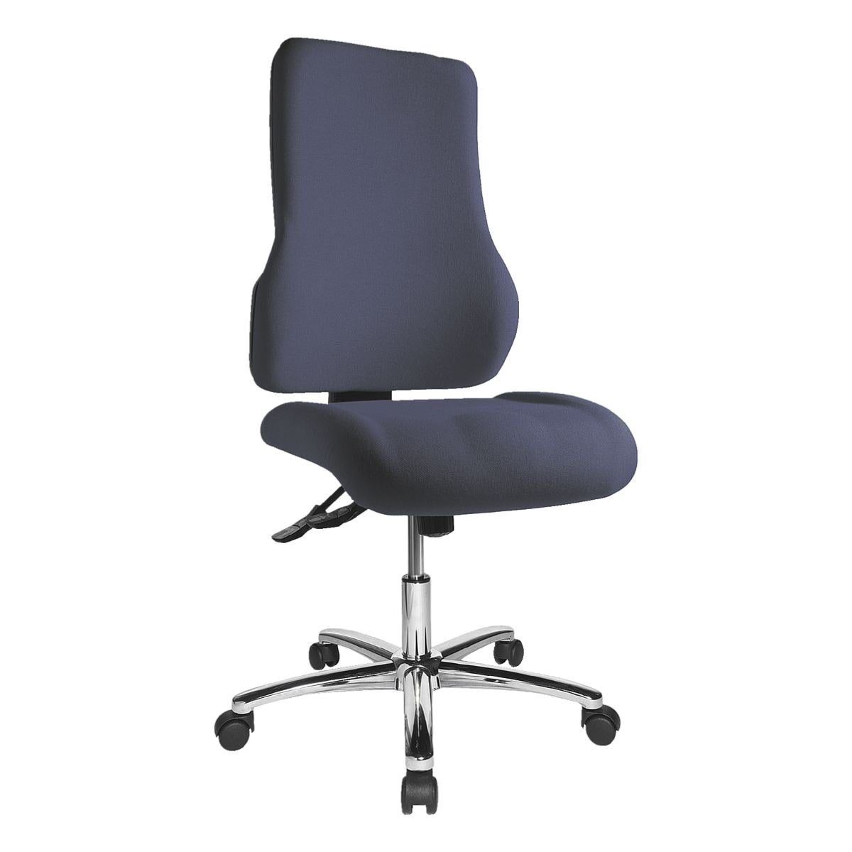 Top-Point-Deluxe, ohne TOPSTAR Muldensitz blau Schreibtischstuhl Armlehnen, mit