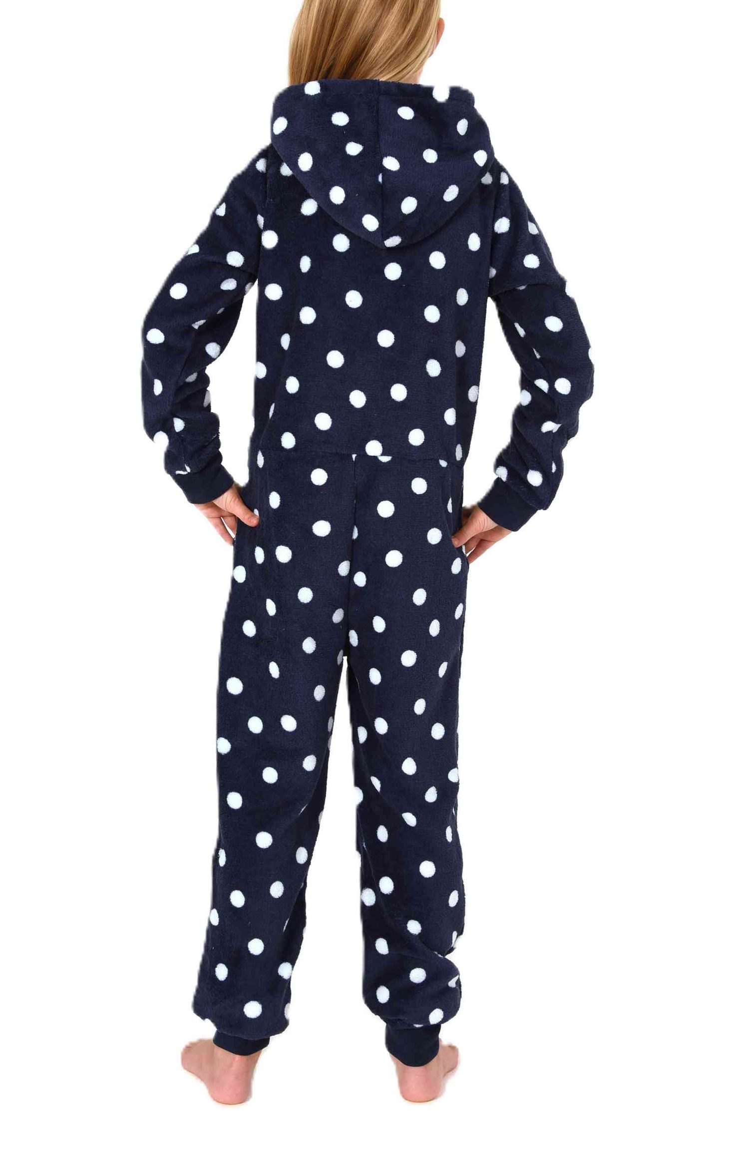 Normann Pyjama Normann Mädchen Jumpsuit Schlafanzug Overall aus Coralfleece – Bild 3 von 4
