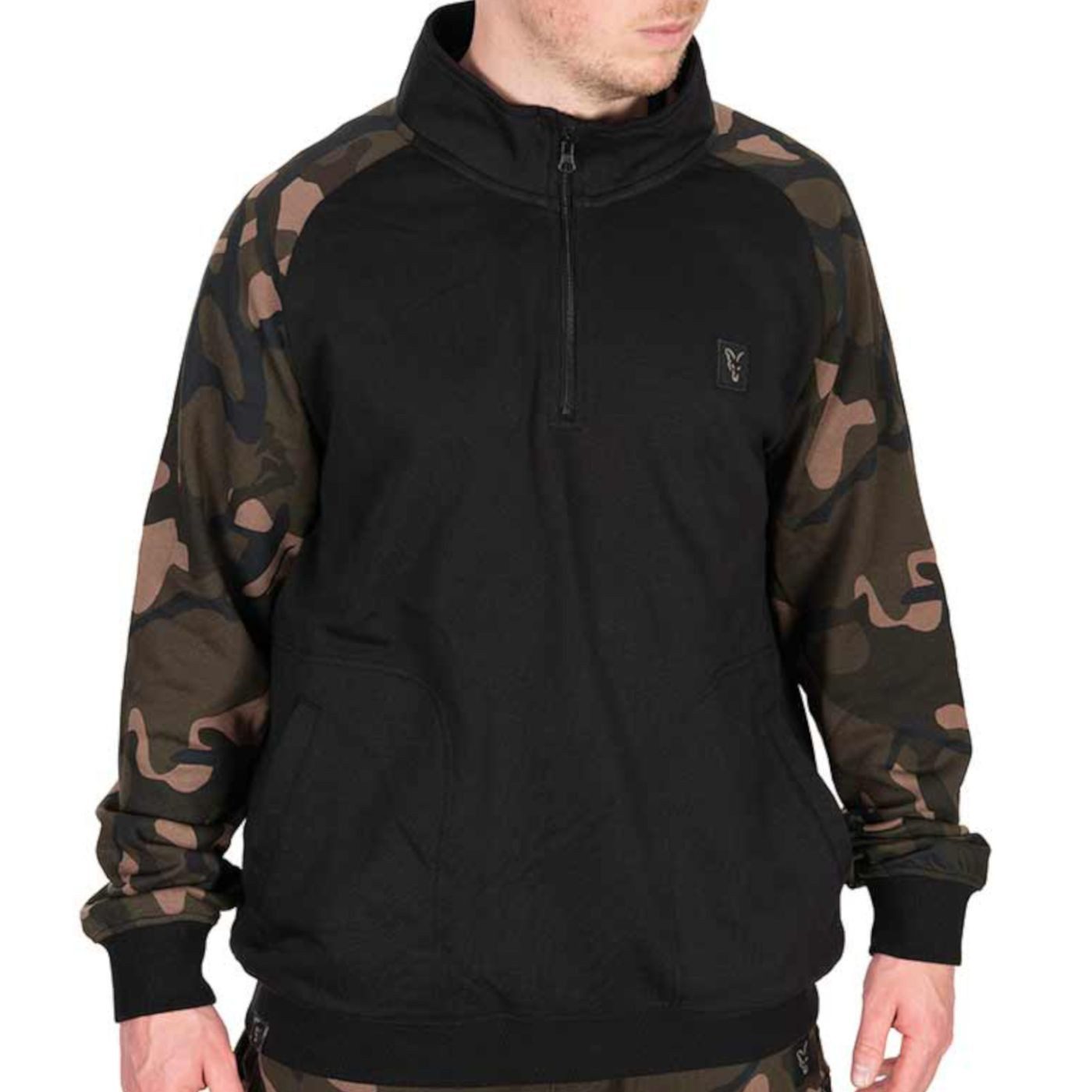 FOX International Kapuzenpullover Fox LW Black / Camo QTR zip - Angelpullover