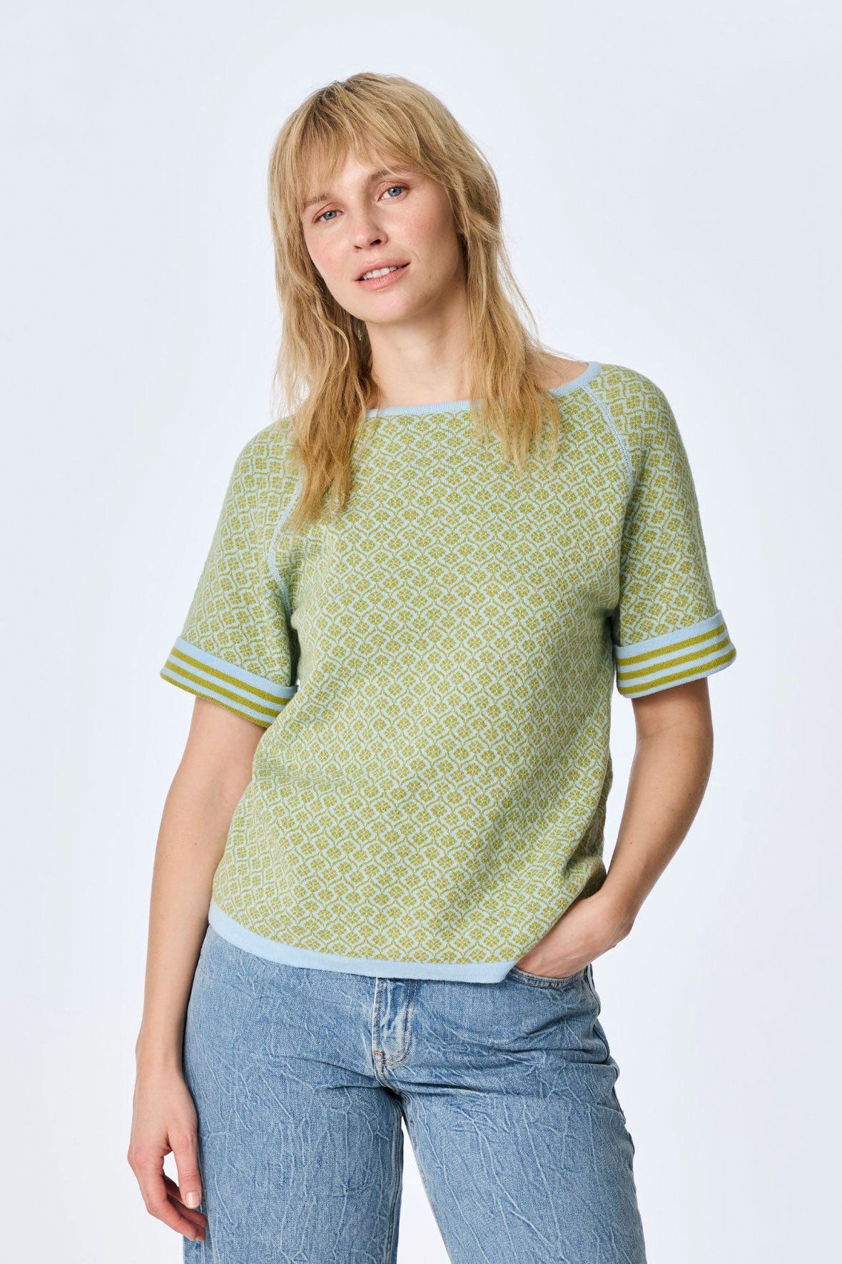Himalaya Clothing Kurzarmshirt T-Shirt Damen in Doubleface-Optik - Wende-Shirt aus Bio-Baumwolle Hochwertiges Kurzarm Shirt mit Raglanärmeln