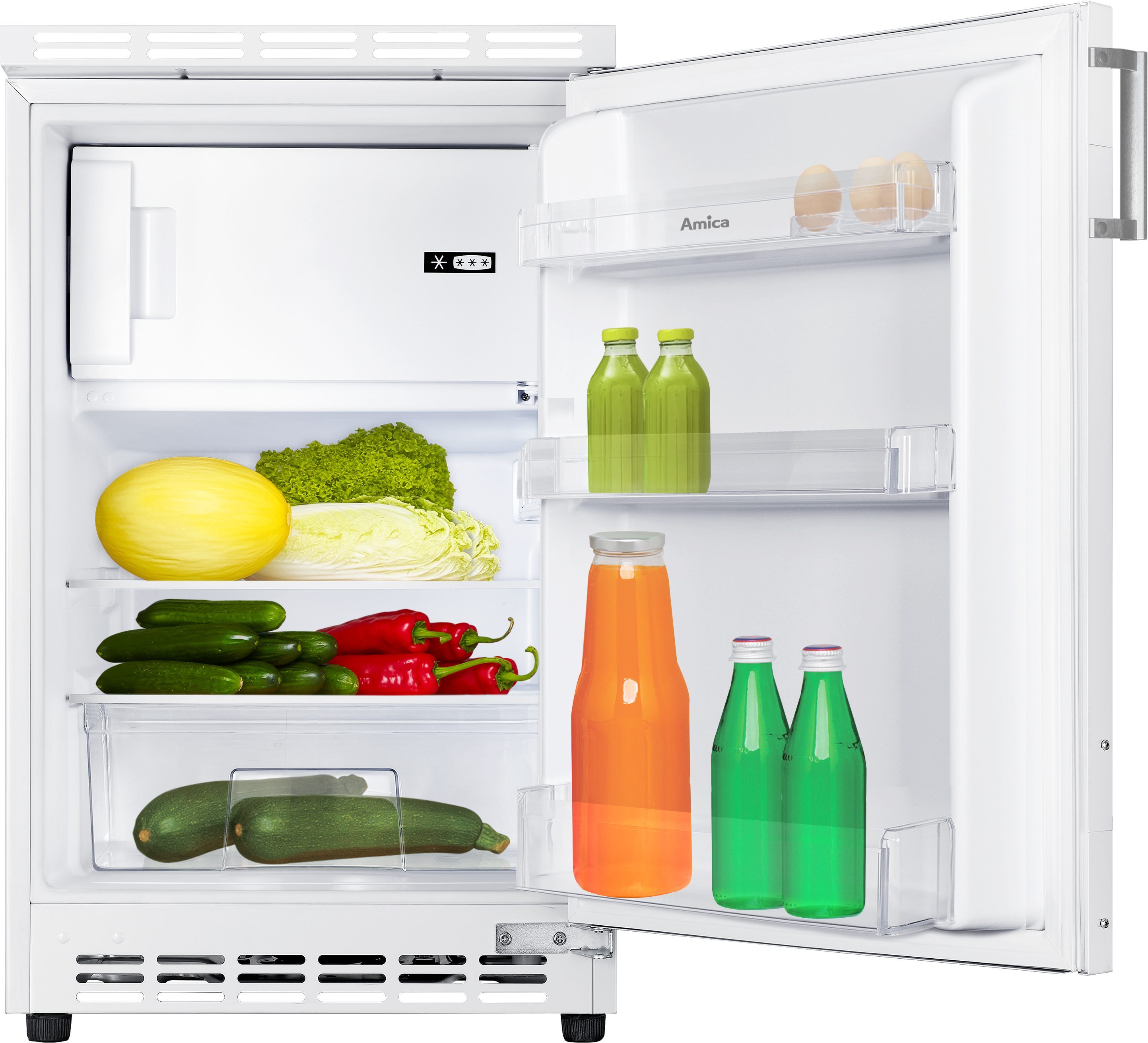 Amica Einbaukühlschrank UKSD 361 951, 81,5 cm hoch, 49,5 cm breit, Kühl, leise, flexibel – dein moderner Küchenbegleiter