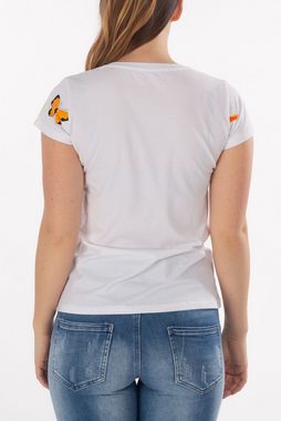 La Strada T-Shirt mit Schmetterlingen
