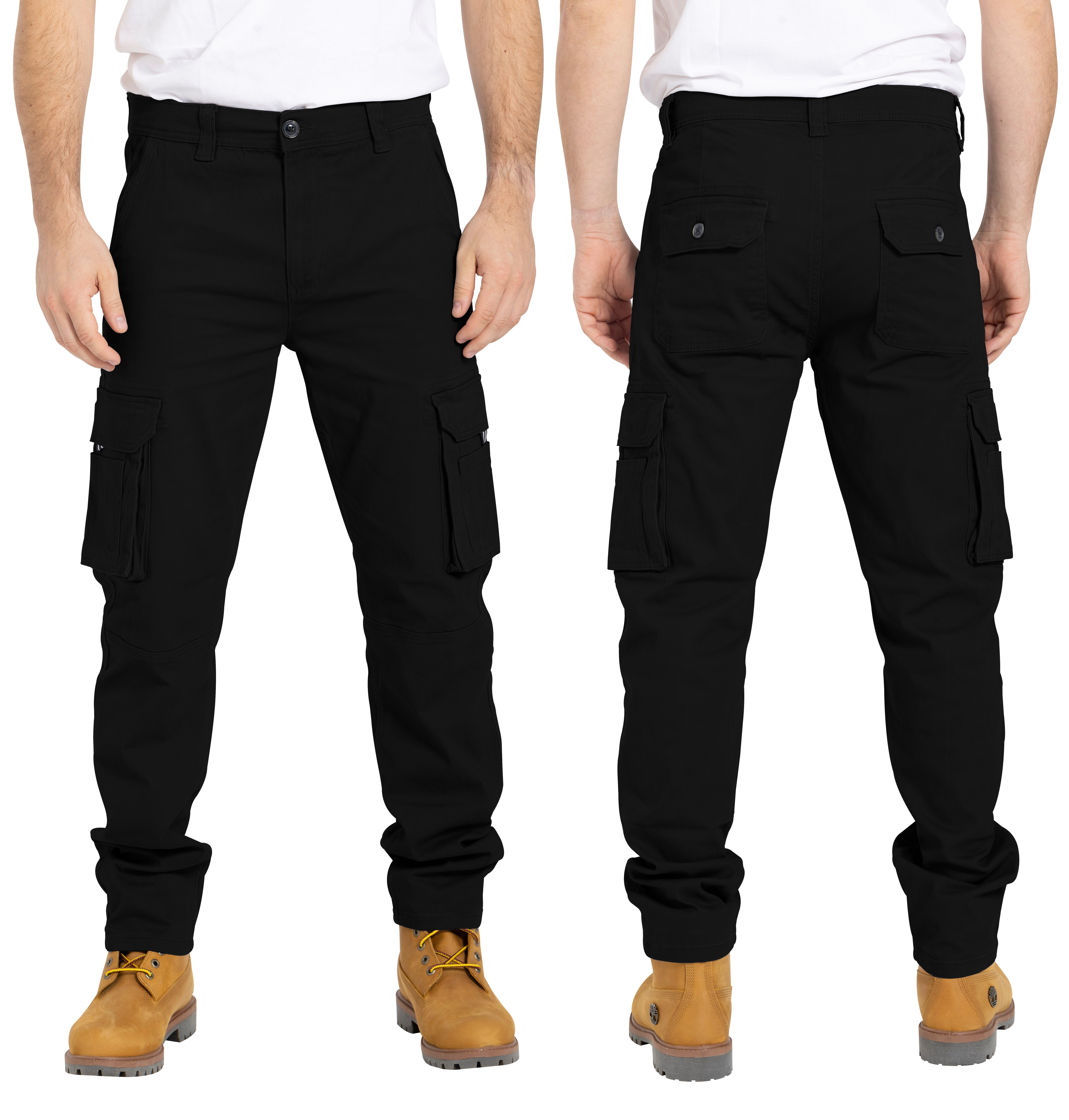 BlauerHafen Cargohose Herren Cargo Hose Arbeitshose Schwerlast Tactical mit 12 Taschen Chino