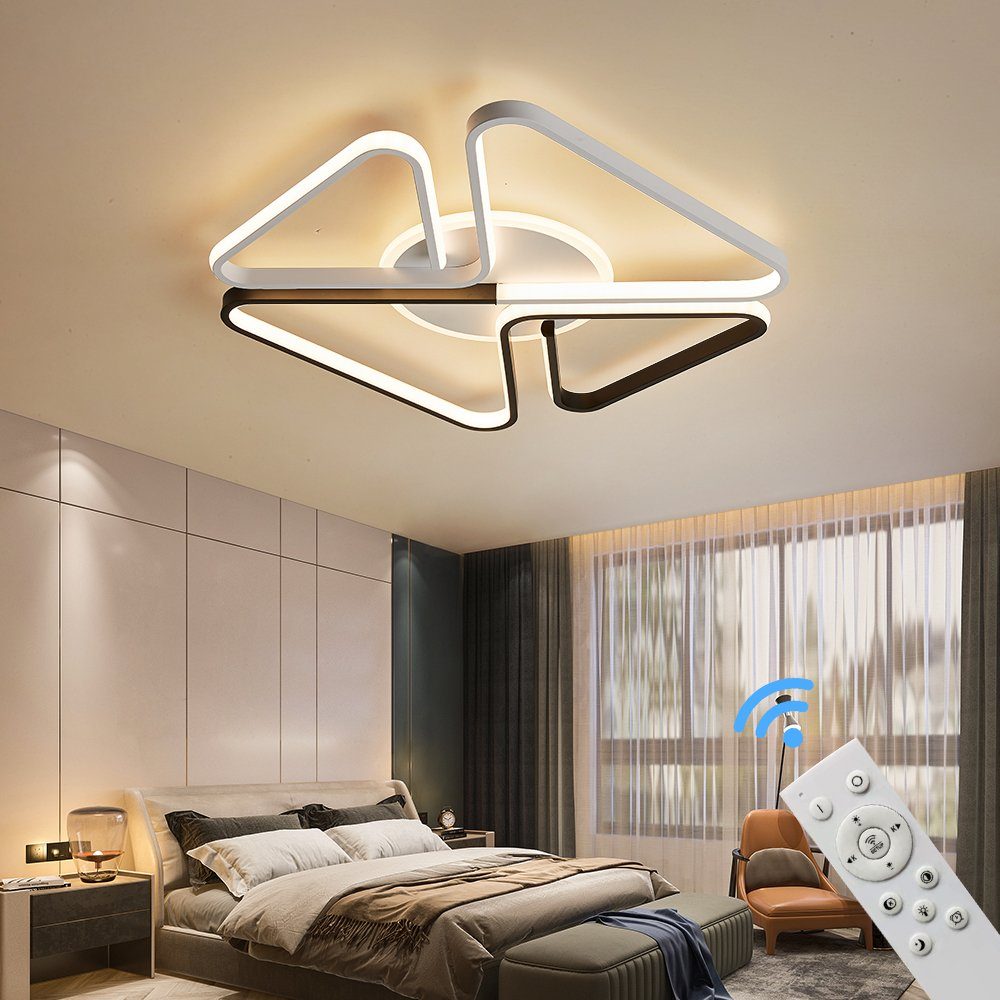 Euroton LED Deckenleuchte LED Deckenleuchte Deckenlampe Fernbedienung Farbton steuerbar dimmbar, LED fest integriert, Deckenleuchte mit Fernbedienung Helligkeit: Dunkel-Hell, 10%-100% dimmbar. Lichtfarbe: kaltweiß-neutalweiß -warmweiß, 7000k-3000k stufenlos.