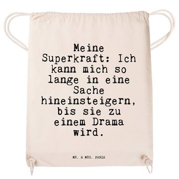 Mr. & Mrs. Panda Sporttasche Meine Superkraft: Ich kann... - Transparent - Geschenk, Ehemann, Beut (1-tlg)