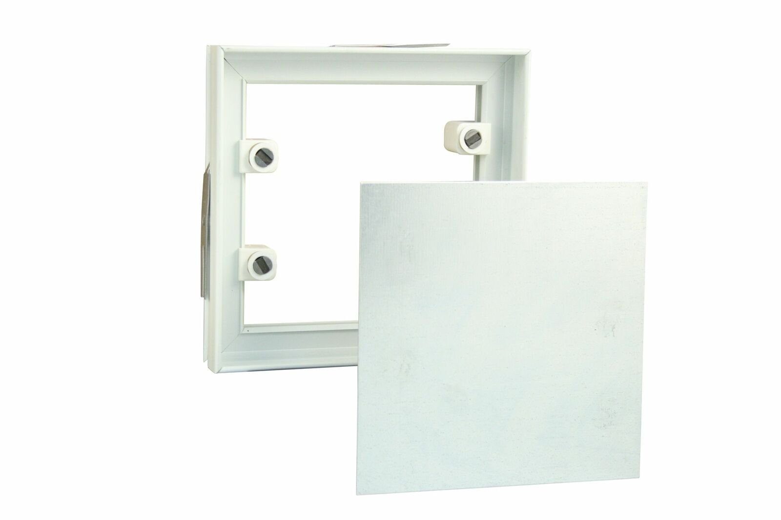 Marley Deutschland GmbH Wandfliese Fliesenrahmen mit Trägerplatte Stahlblech verzinkt, Magnete 206x206mm, verzinktem Stahlblech, Kunststoff 20.6x20.6, weiß, Magnethalter für verschiedene Fliesenstärken einstellbar