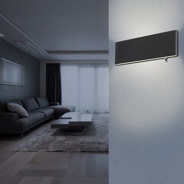 etc-shop LED Wandleuchte, Leuchtmittel nicht inklusive, Warmweiß, Wandlampe Aluminium Wohnzimmer Wandleuchte mit Kippschalter