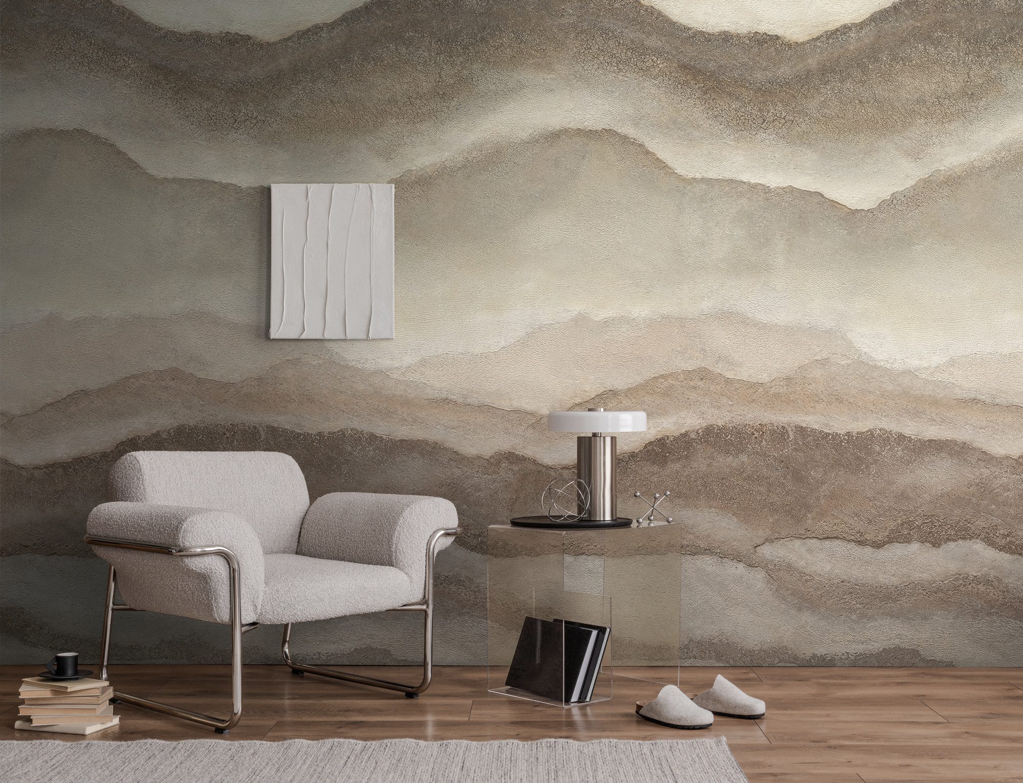 living walls Fototapete The Wall 4 Structures – Sanfte Marmorlandschaft Vlies-Fototapete, leicht strukturiert, Steinoptik, matt, naturalistisch, (1 St), Sanfte Marmorlandschaft mit atmosphärischer Tiefe