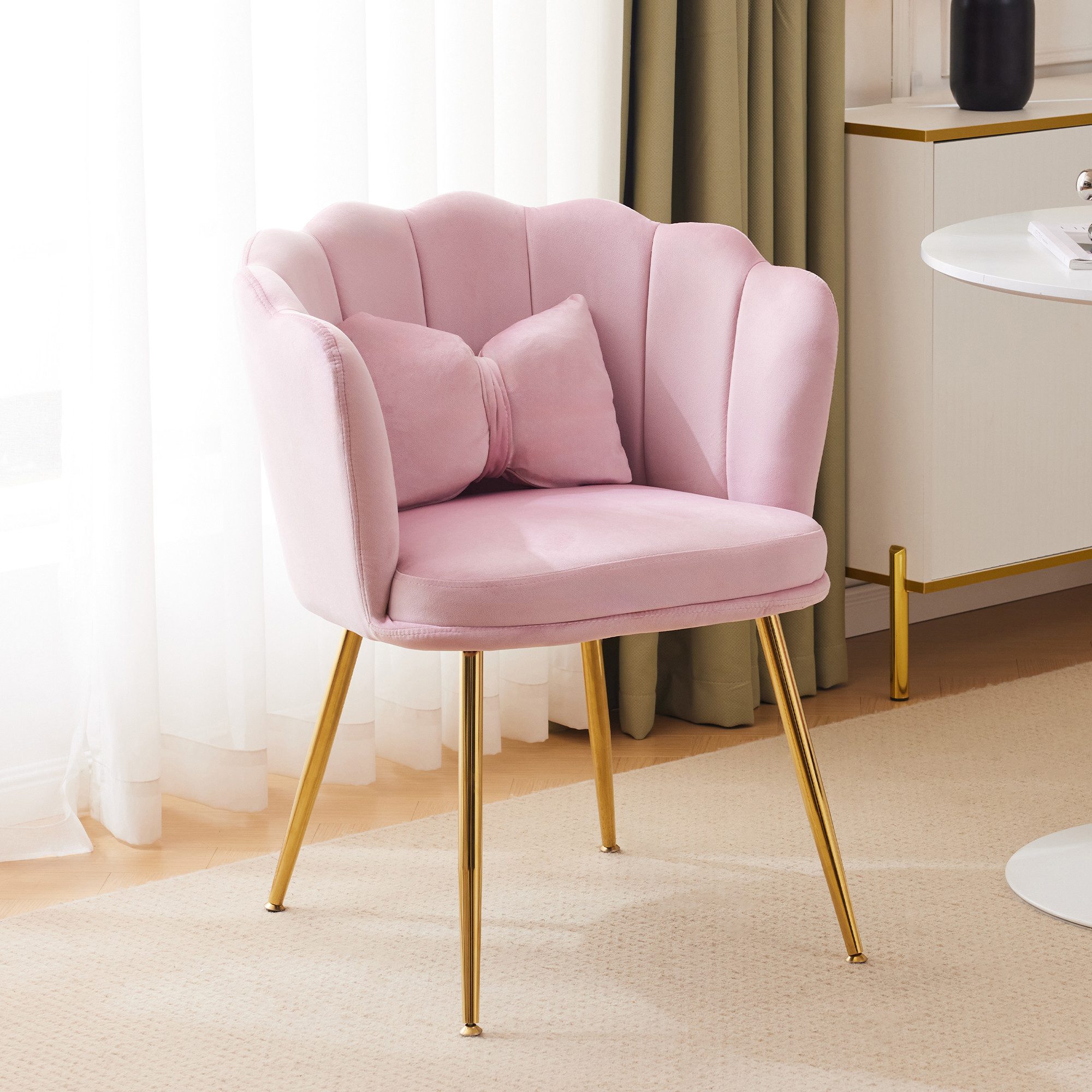 OKWISH 4-Fußstuhl Polsterstuhl Küchenstuhl Lounge Stuhl, günstig online kaufen