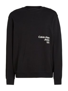 Calvin Klein Jeans Sweatshirt DIFFUSED LOGO CREW NECK mit Logodruck
