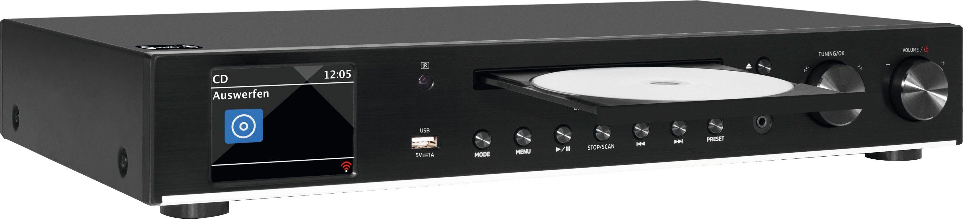 UKW 143 RDS) (V3) mit Internetradio, (Digitalradio schwarz CD Digitalradio (DAB) (DAB), TechniSat DIGITRADIO