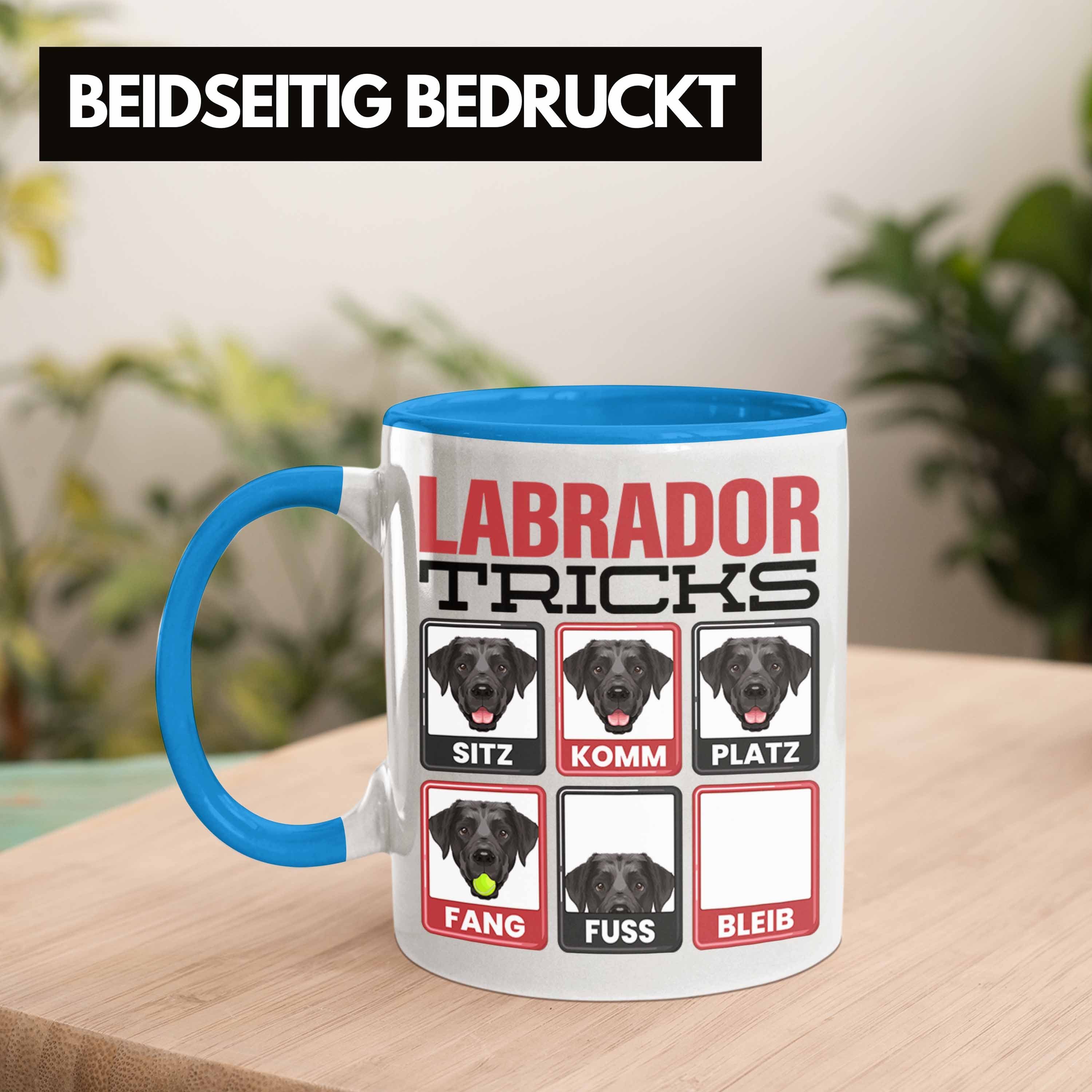 Trendation Tasse Geschenkidee Labrador Besitzer Spruch Lustiger Labrador Geschenk Tasse Blau