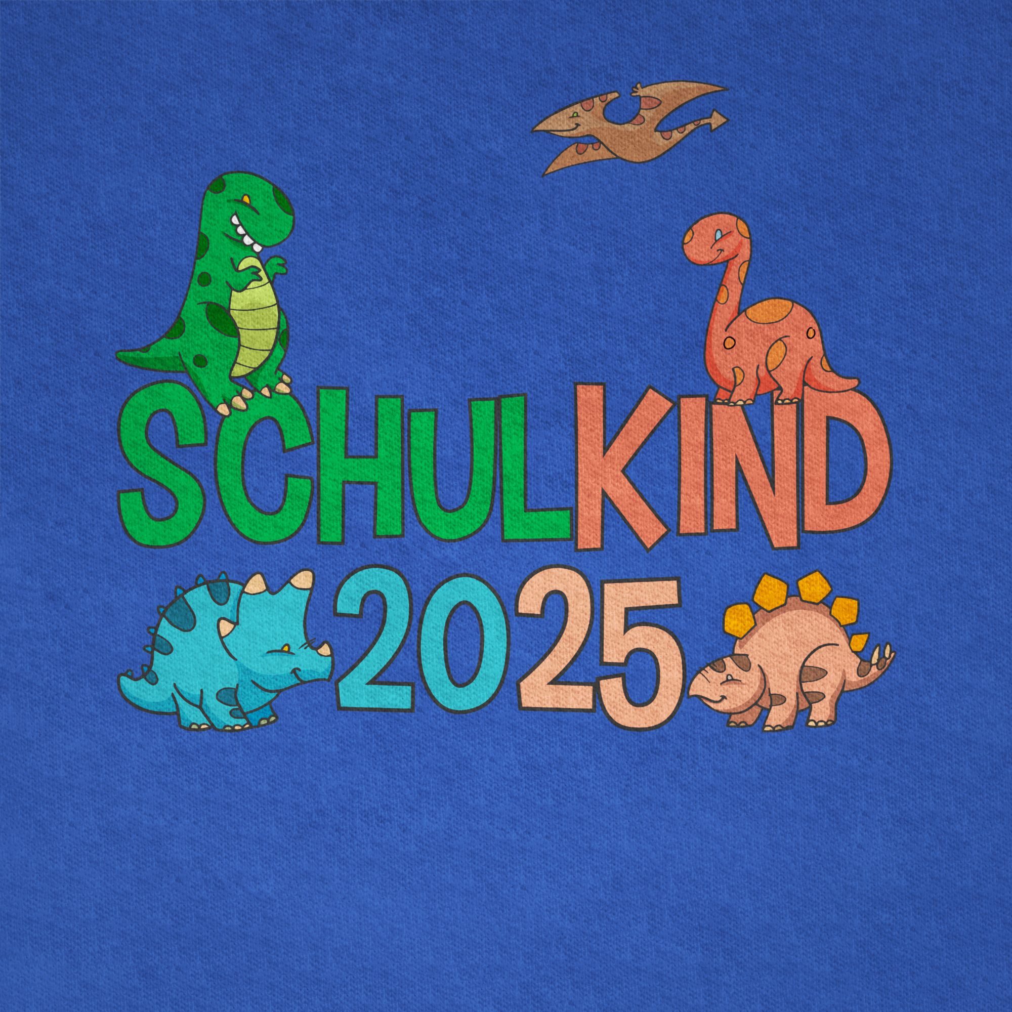 Shirtracer T-Shirt Schulkind 2025 Dinos Geschenk Einschulung Dinosaurier Geschenke Schula (1-tlg) Einschulung Junge Schulanfang Geschenke