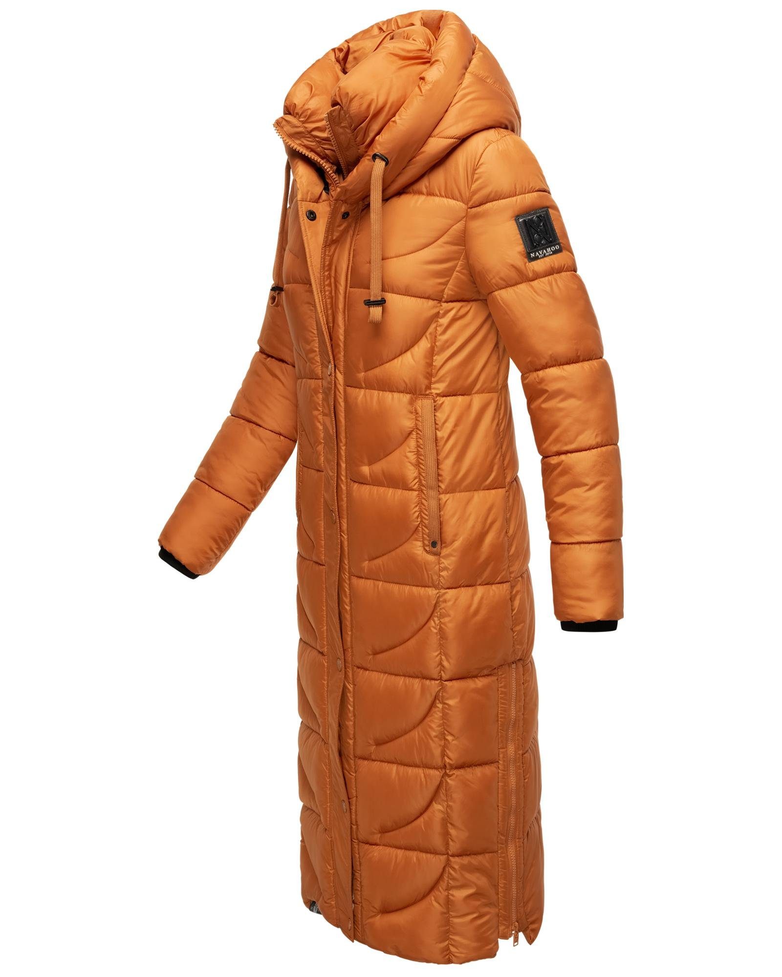 Navahoo Steppmantel Waffelchen Wintermantel mit Gehschlitzen und Kapuze