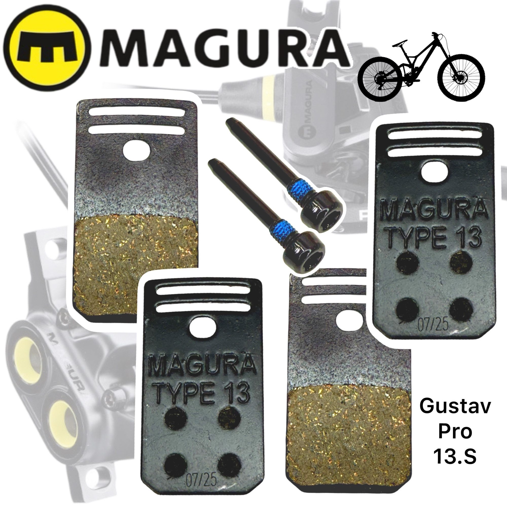 Magura Scheibenbremse Magura Gustav Pro Clara Elite Scheibenbremsen Bremsbeläge 13.S Sport