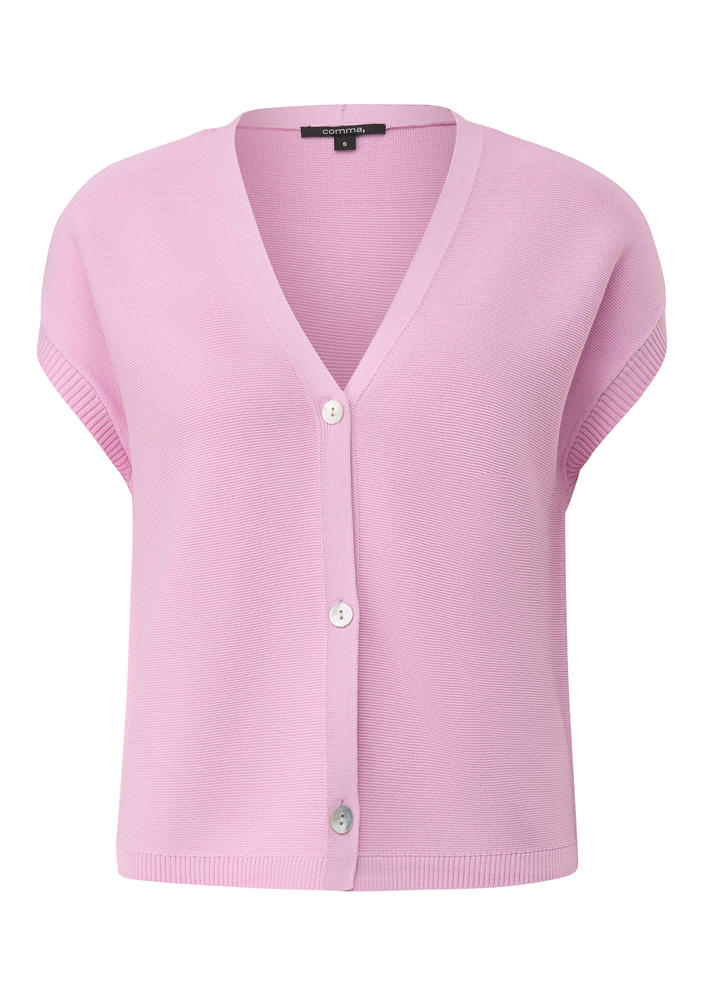 Comma Strickjacke Kurze Strickjacke mit V-Ausschnitt günstig online kaufen