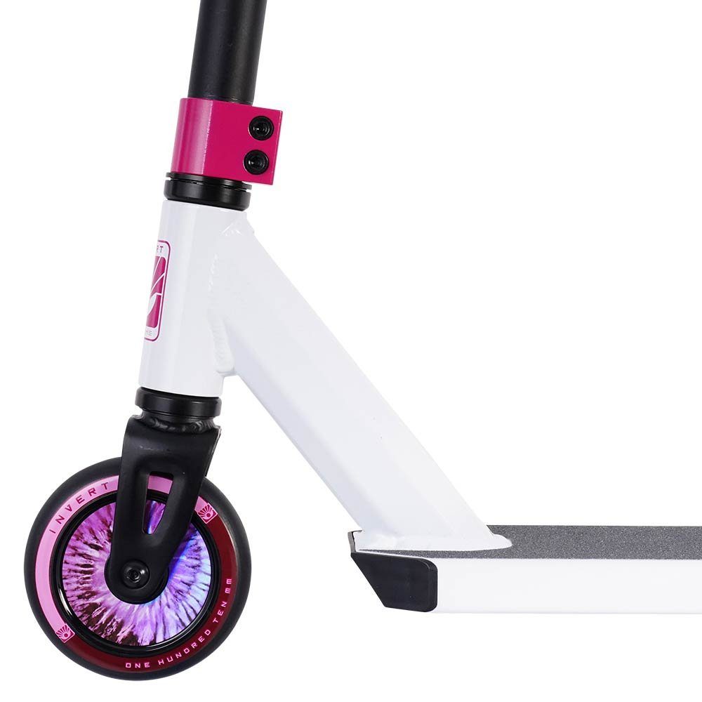 Invert Scooters Stuntscooter Freestyle Roller für Kinder 7-12 zw. Supreme Jahren White/Black/Pink