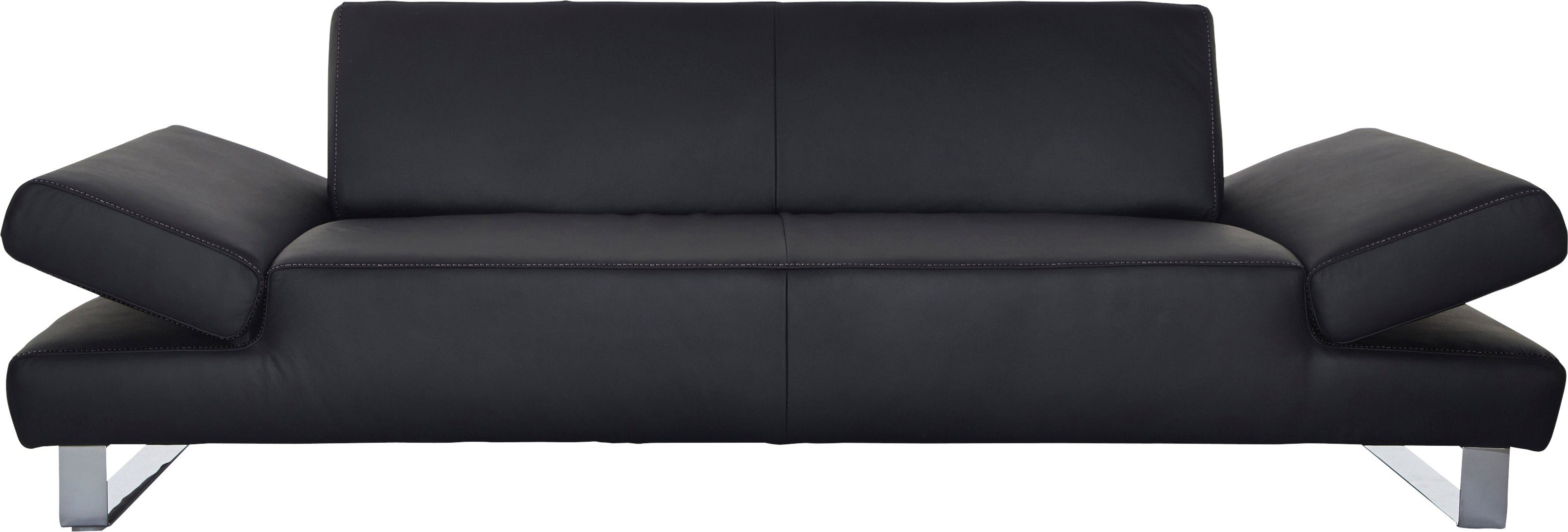 W.SCHILLIG 3-Sitzer taboo, weiß mit Armlehnenverstellung, mit Z59 Normaltiefe, inklusive Kontrastnaht