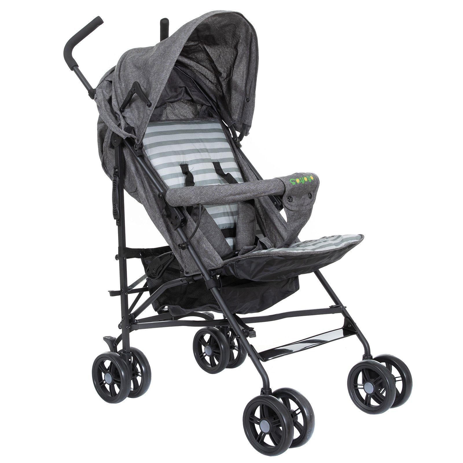 Kinder-Buggy Sayoyo Kinderwagen, ab 6 Monate bis 15kg, Grau