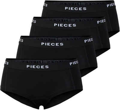 pieces Hipster PCLOGO LADY 4 PACK SOLID NOOS BC (Packung, 4-St., 4er-Pack)
