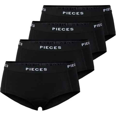 pieces Hipster PCLOGO LADY 4 PACK SOLID NOOS BC (Packung, 4-St., 4er-Pack)