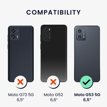 kwmobile Handyhülle Hülle für Motorola Moto G53 5G, Hülle Silikon gummiert - Handyhülle - Handy Case in Petrol