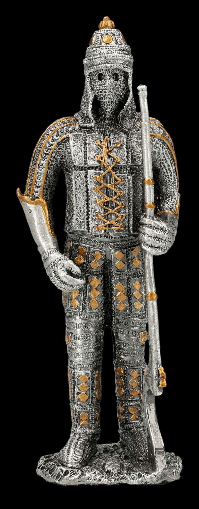Figuren Shop GmbH Dekofigur Wächter Figur – Zinnsoldat Statue Fantasy Sammler Deko Veronese 11 cm