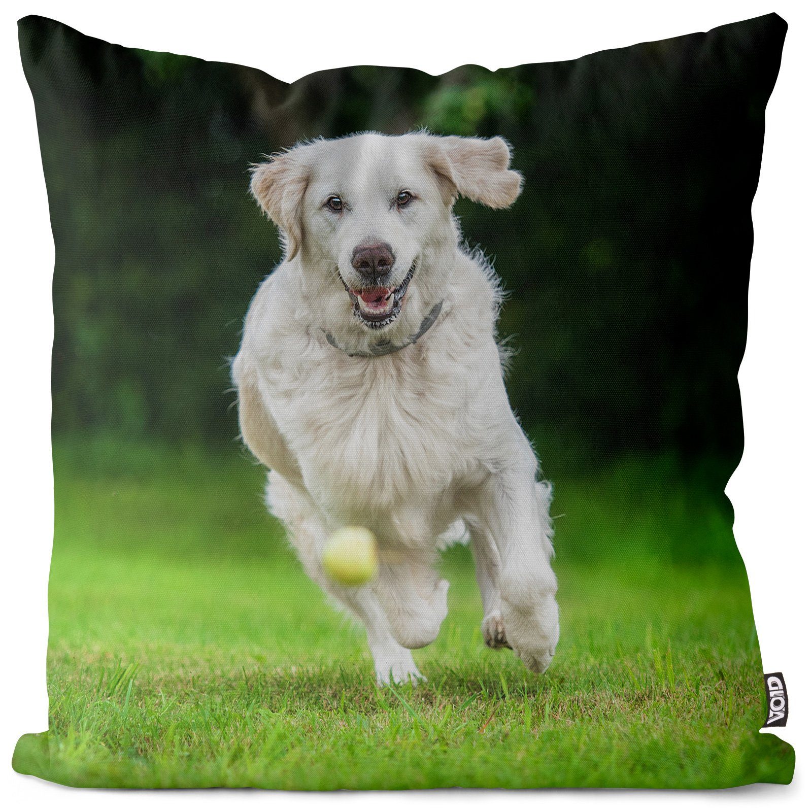Kissenbezug, VOID (1 Stück), Sofa-Kissen Golden Retriever Ball Kissenbezug golden retriever Jagdhund Welpe Hund Haustier
