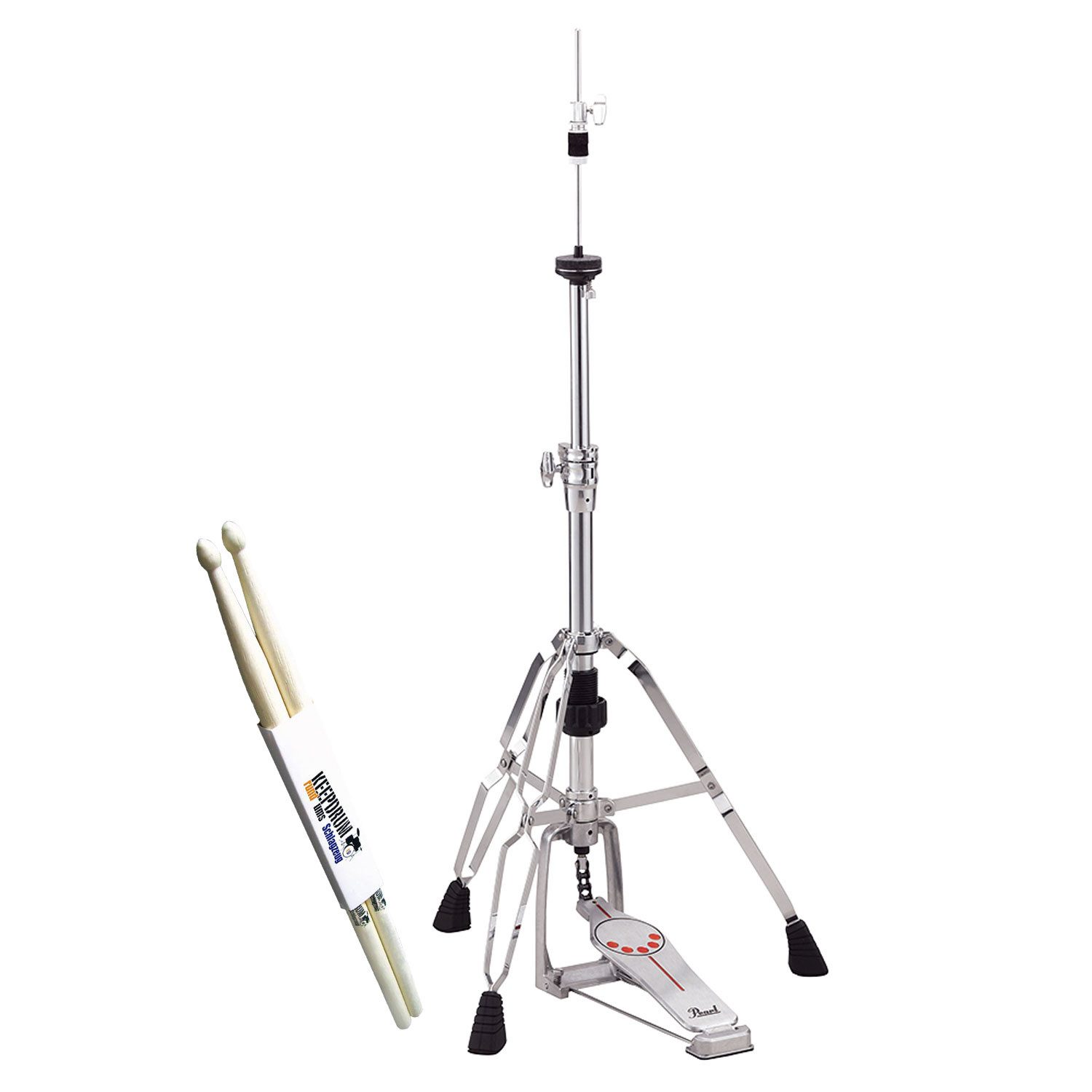 Schlagzeug Pearl H-930 Hihat Maschine mit Schlagzeugstöcken