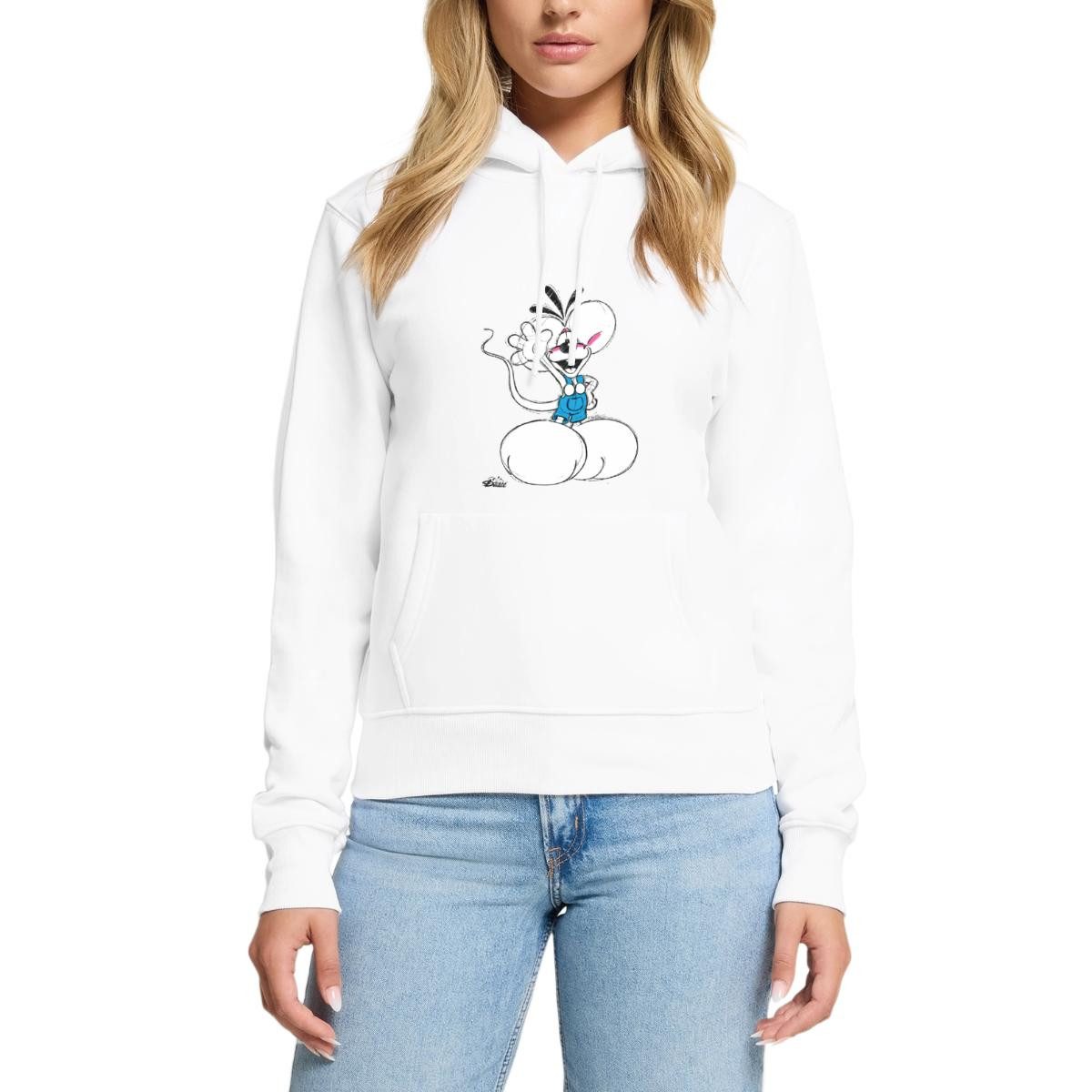 Spreadshirt Hoodie Diddl Diddlmaus Winkt Fröhlich günstig online kaufen