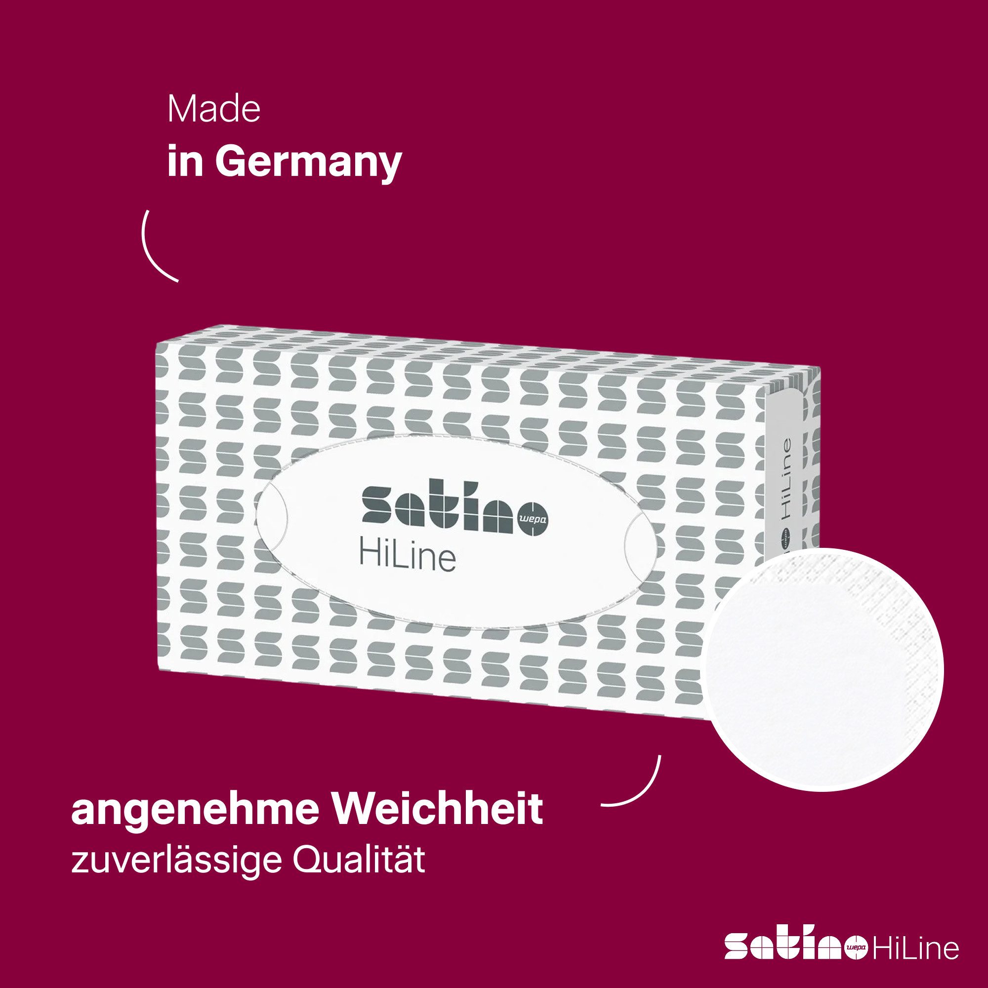 Satino Kosmetiktücher aus der Flachbox - 2-lagig - super soft - 100 Tücher pro Box (1-St)