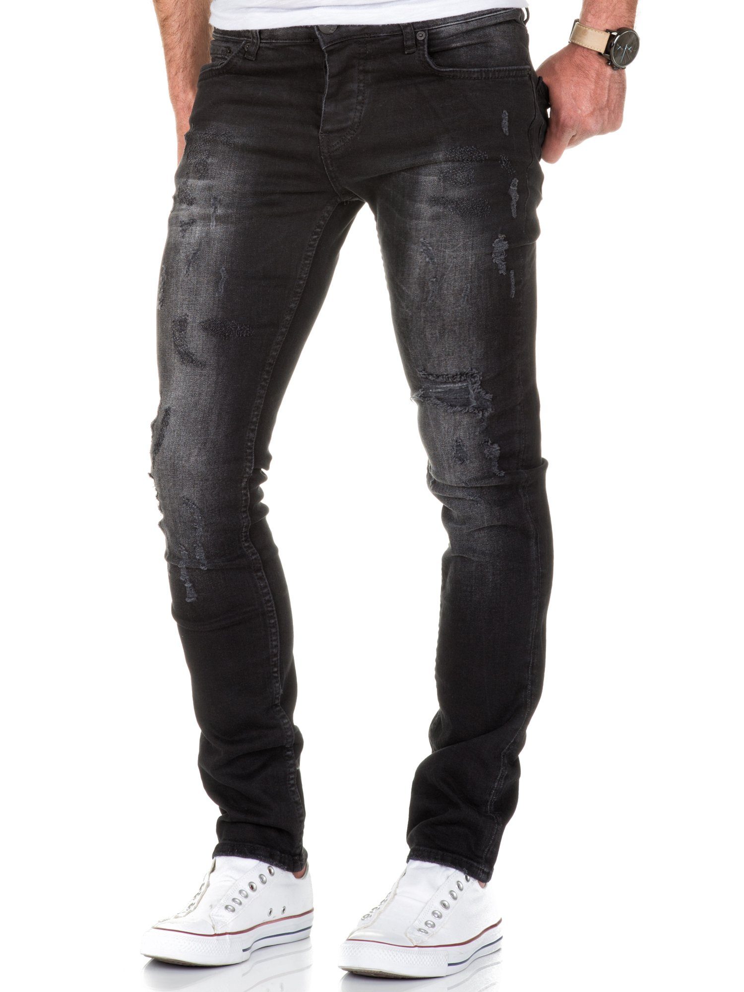 Amaci&Sons Slim-fit-Jeans FRESNO Slim Fit Destroyed günstig online kaufen