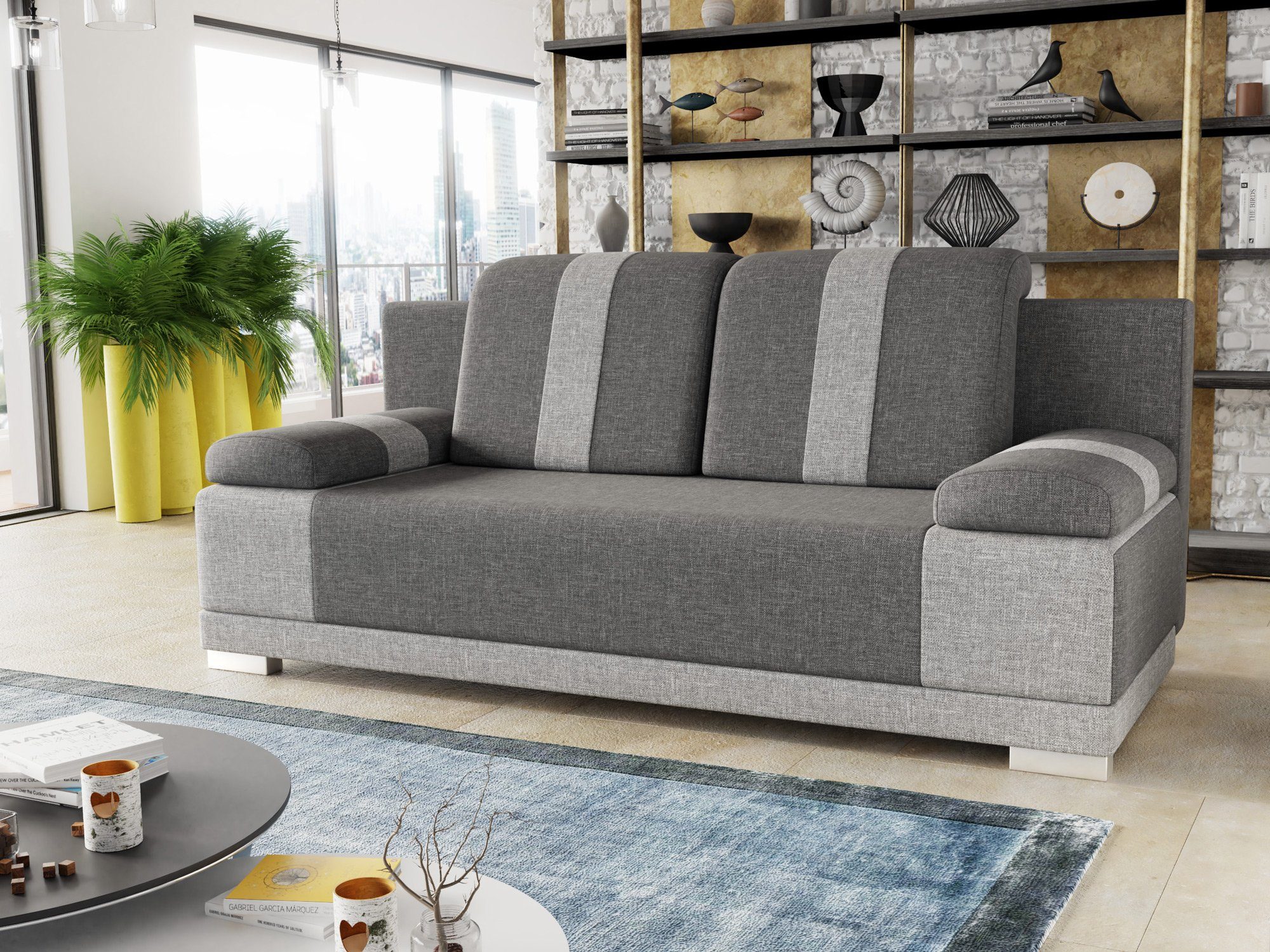 Sofnet Schlafsofa Imola, mit Schlaffunktion und Bettkasten, Bettsofa, Couch, Sofagarnitur