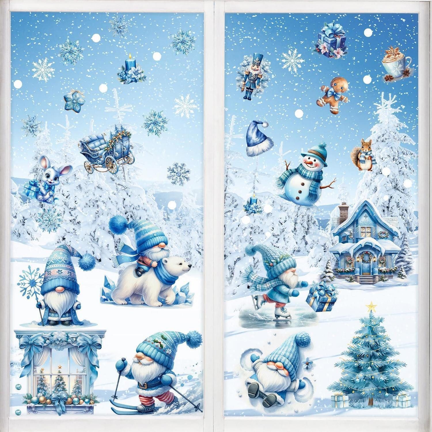 LuxusKollektion Fensterbild Fensterbilder Weihnachten 116 Stück doppelseitig