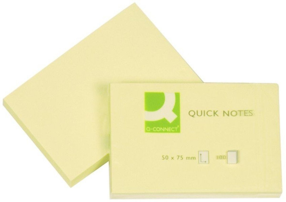 Connect Haftnotizblock Haftnotizen 51x76mm 100 Blatt gelb